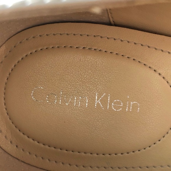 Calvin Klein Parisa Nude Peep Toe Pumps - Picture 7 of 8